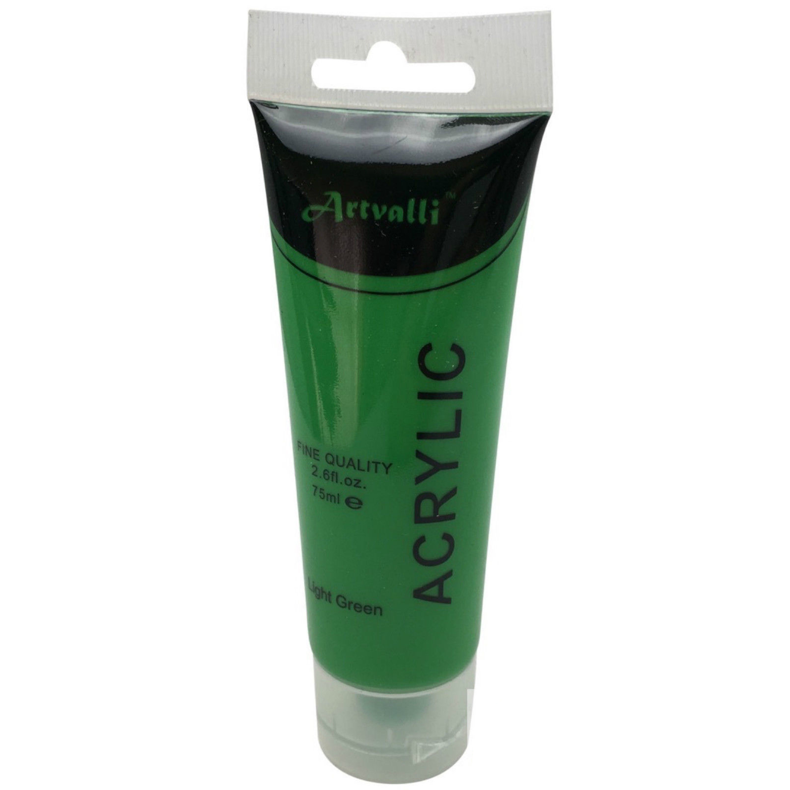 V563-ACRYLICPAINT-LGRN-174097-00 ARTISTS ACRYLIC PAINT Craft 75ml Tube Non Toxic Paints Water Based - Light Green - Image 1