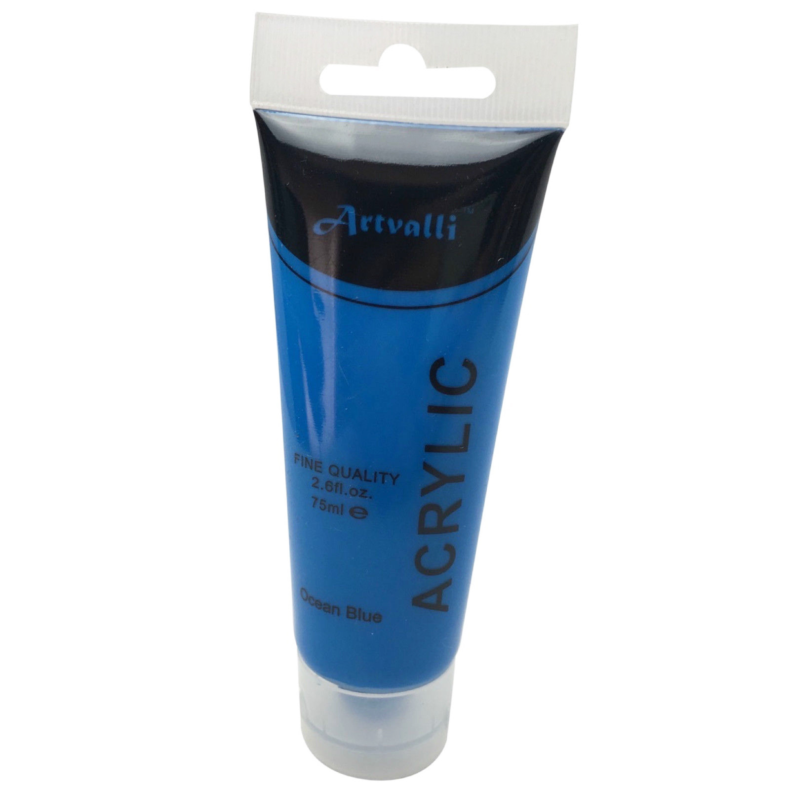 V563-ACRYLICPAINT-OCEANBLU-174105-00 ARTISTS ACRYLIC PAINT Craft 75ml Tube Non Toxic Paints Water Based - Ocean Blue - Image 1