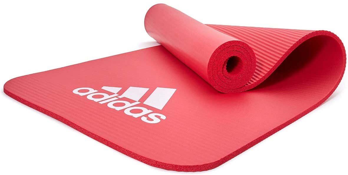 V563-ADMT-11014RD-149389-00 Adidas Fitness Mat 7mm Exercise Training Floor Gym Yoga Judo Pilates - Red - Image 1
