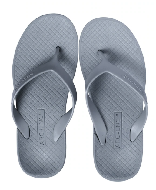 V563-ARCH011111-42-202503051415-00 ARCHLINE Orthotic Flip Flops Thongs Arch Support Shoes Footwear - Grey - EUR 42 - Image 1