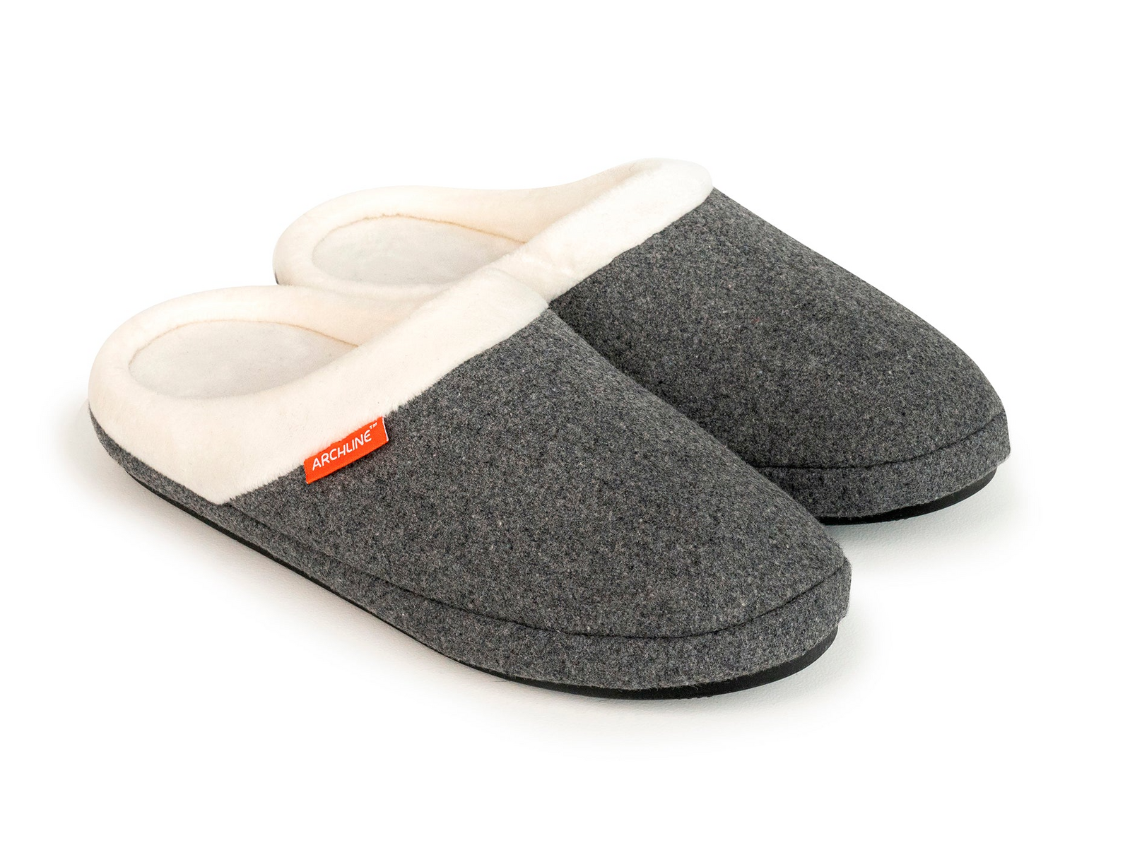 V563-ARCHLINE-SLIPON-GRYMRL-45-202507251125-00 ARCHLINE Orthotic Slippers Slip On Arch Scuffs Orthopedic Moccasins in Grey Marle - EUR 45 - Image 1