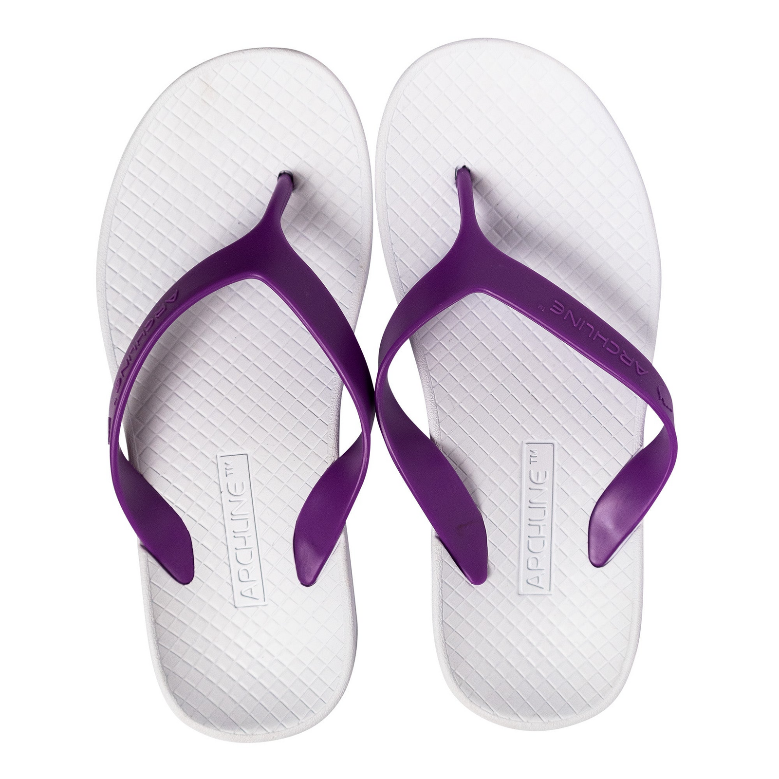 V563-ARCHLINE-THNGS-WH-FU-41-202507251205-00 ARCHLINE Orthotic Thongs Arch Support Shoes Footwear Flip Flops Orthopedic - White/Fuchsia - EUR 41 - Image 1