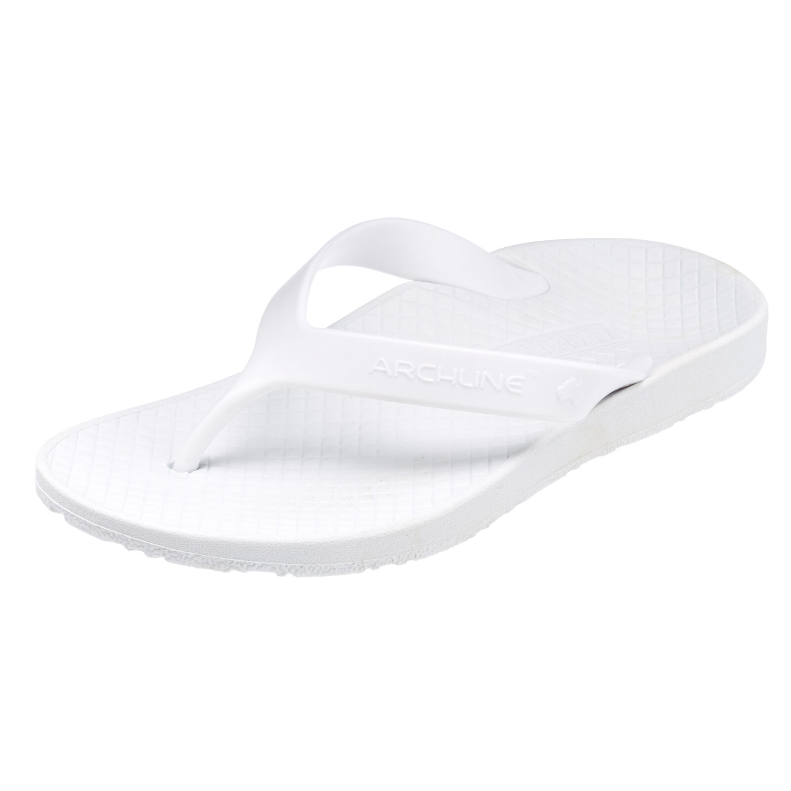V563-ARCHLINE-THNGS-WH-WH-47-202507251145-00 ARCHLINE Orthotic Thongs Arch Support Shoes Footwear Flip Flops Orthopedic - White/White - EUR 47 - Image 1