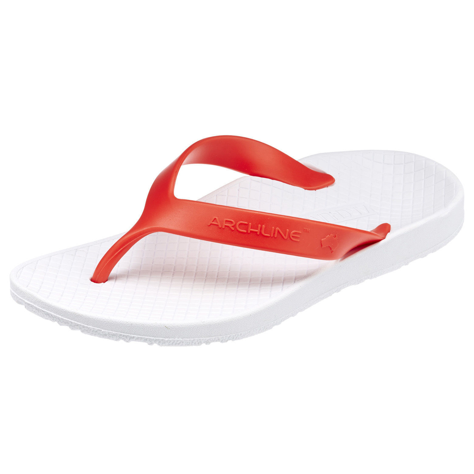 V563-ARCHLINE-THNGS-WHT-RED-35-202507251150-00 ARCHLINE Orthotic Thongs Arch Support Shoes Footwear Flip Flops Orthopedic - White/Red - EUR 35 - Image 1
