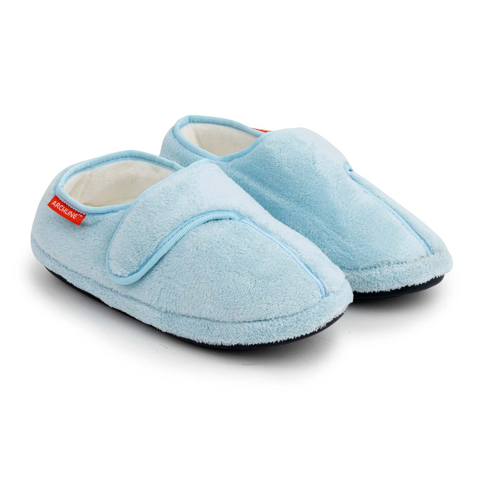 V563-AS111-42-202503051635-00 ARCHLINE Orthotic Plus Slippers Closed Scuffs Pain Relief Moccasins - Baby Blue - EU 42 - Image 1