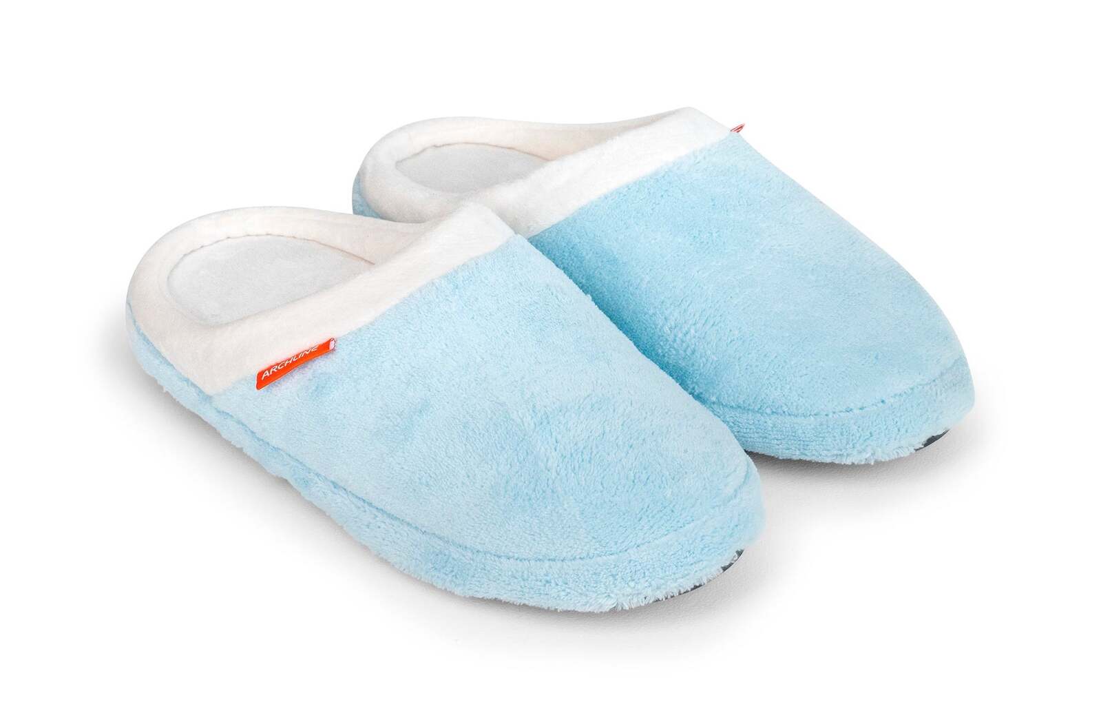 V563-AS602-35-202503051530-00 ARCHLINE Orthotic Slippers Slip On Arch Scuffs Pain Relief Moccasins - Baby Blue - EU 35 - Image 1