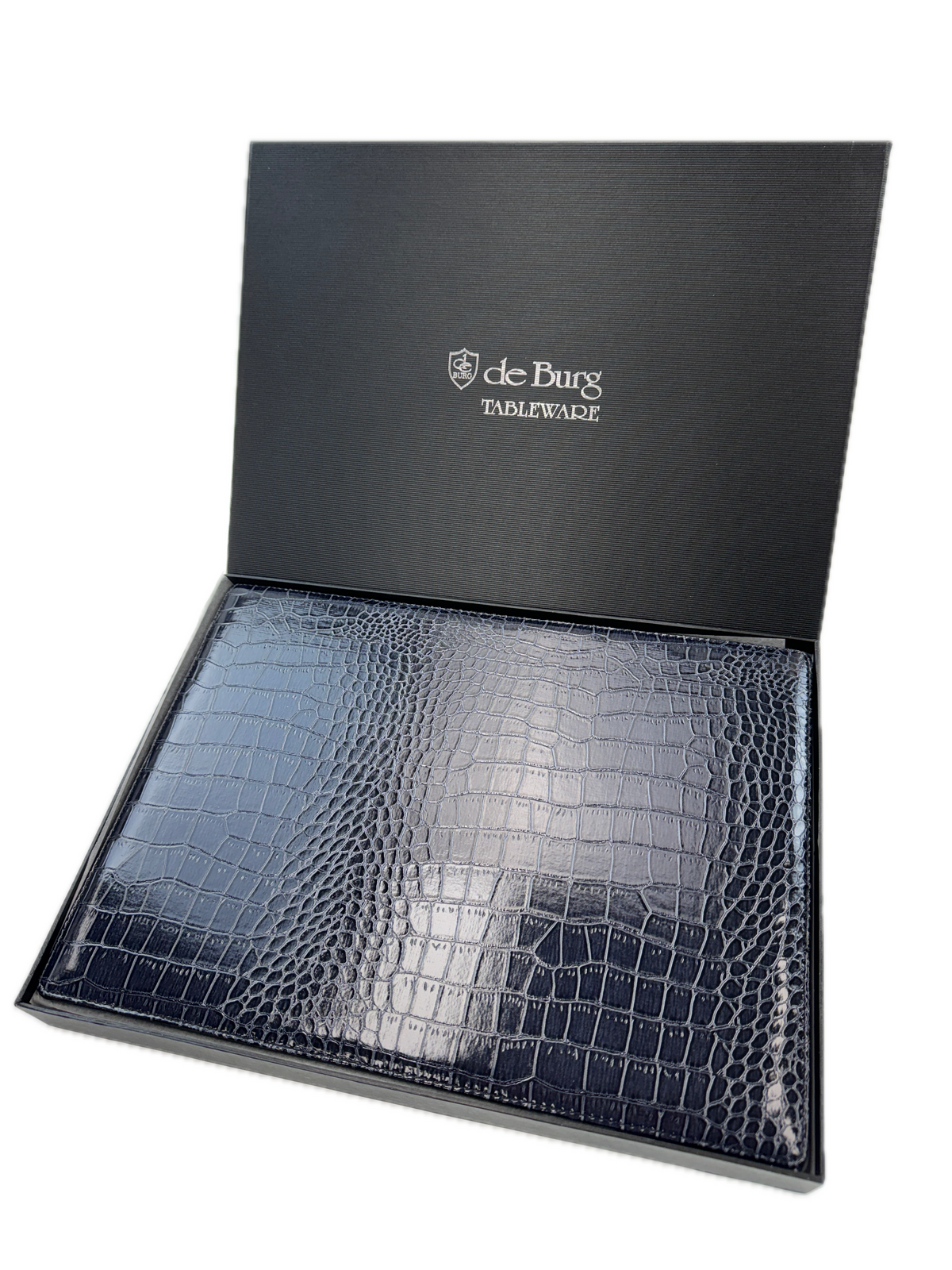 V563-BM10537-BLUE-174087-00 de Burg 4 Piece Table Place Mat Set Placemat with Croc Pattern - Blue - Image 1