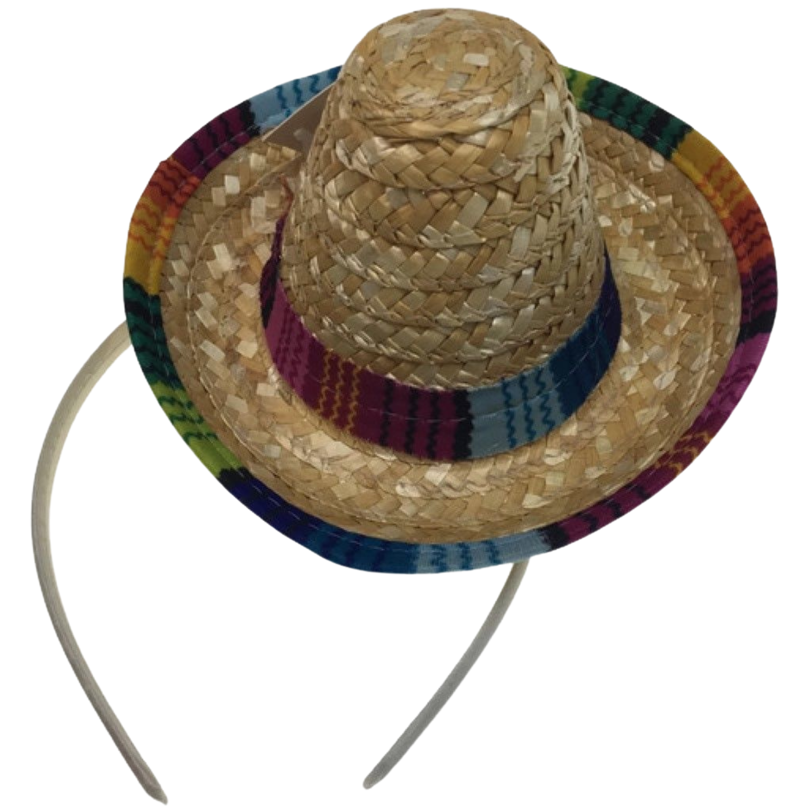 V563-BR-12MINISOMBREROS-202506020821-00 12x MINI SOMBRERO HATS on Headband Mexican Spanish Fiesta Party Costume BULK - Image 1