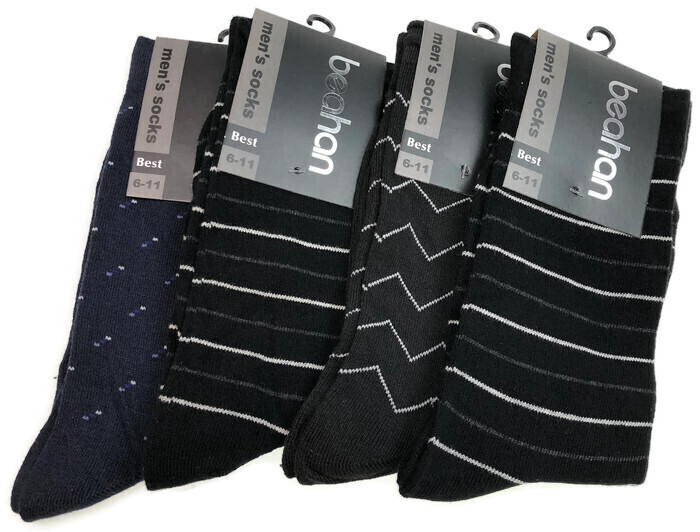 V563-BR-18PLNBIZSOCKS-BLK-6-11-202503051840-00 18 Pairs COTTON BUSINESS SOCKS Mens Dress Crew Plain Work Casual BULK - Black - 6-11 - Image 1