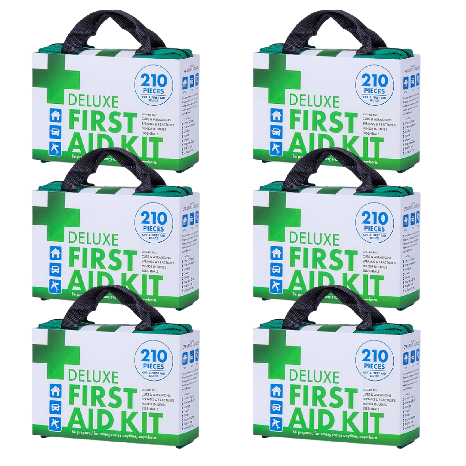 V563-BR-6-210P-DXFIRSTAIDKIT-205125-00 6x 210PCS EMERGENCY FIRST AID KIT Medical Travel Set Workplace Office ARTG BULK - Image 1