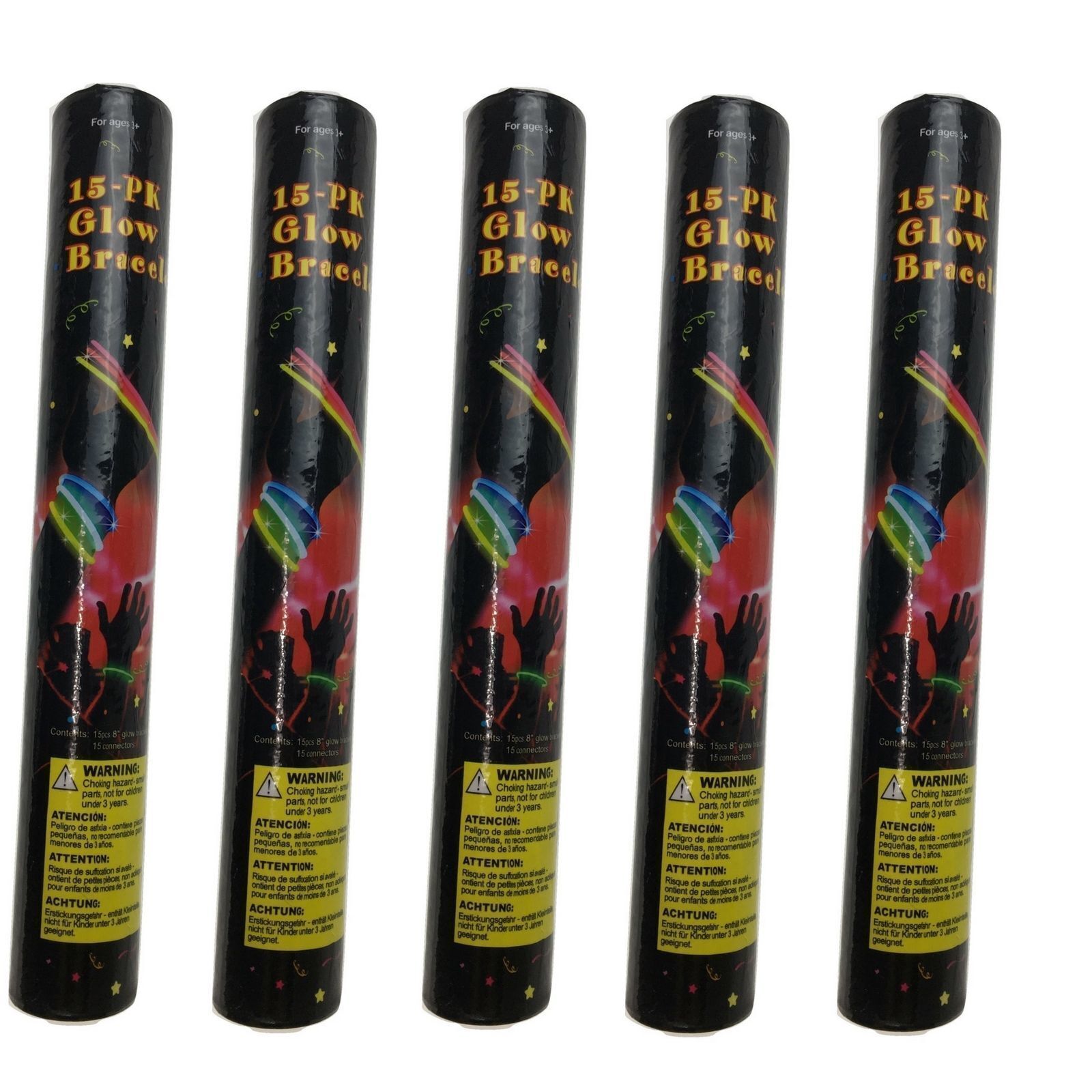 V563-BR-75-GLOWSTKS-BRAC-173979-00 75 GLOW STICKS Party Light Glow In The Dark Rave BRACELETS Disco Bulk 20cm - Image 1