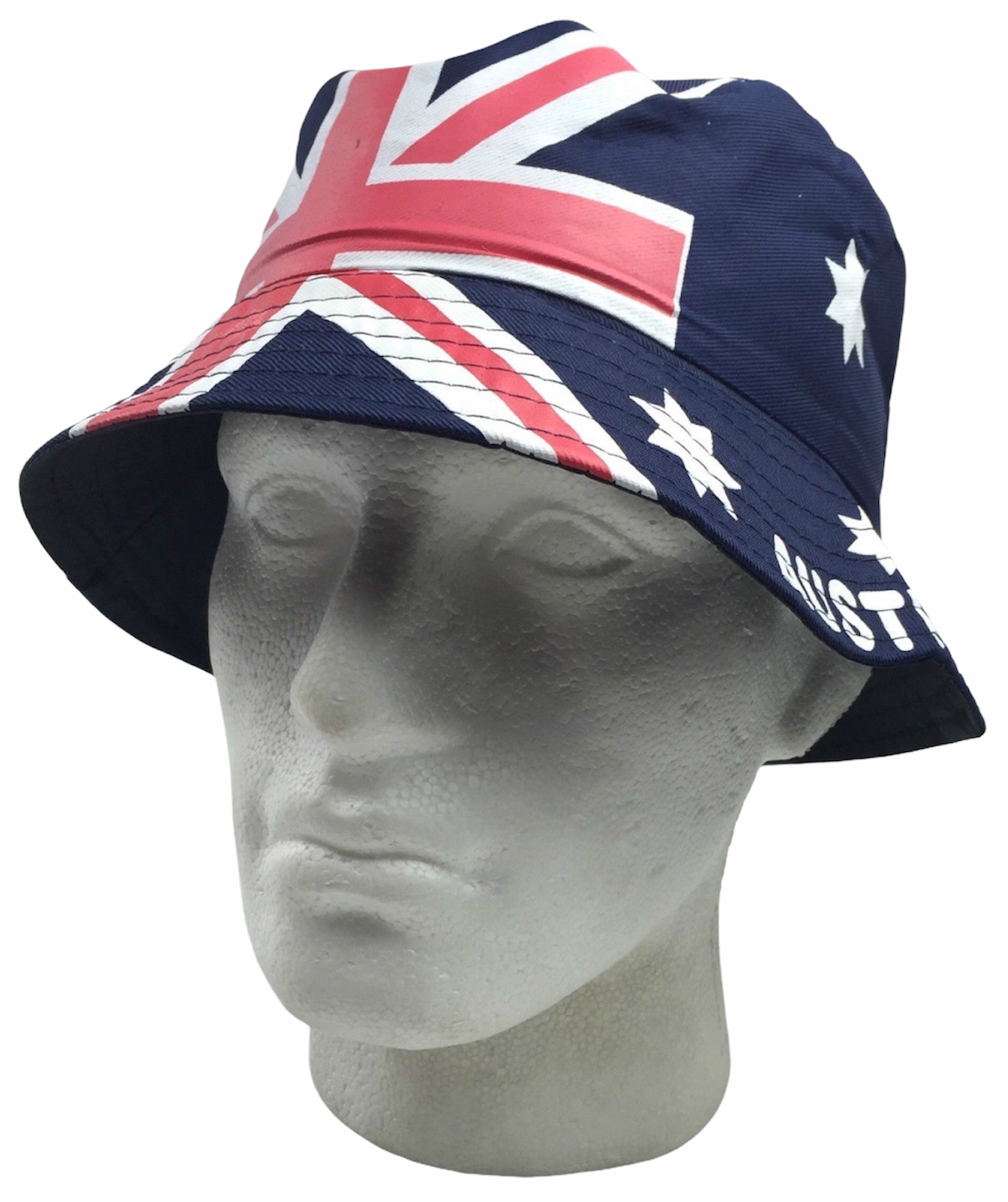 V563-BR-AUSFLAG-BUCKHAT-202503051616-00 AUSTRALIA FLAG BUCKET HAT Adult Australian Day Aussie Summer Sun Cap Brim - Image 1