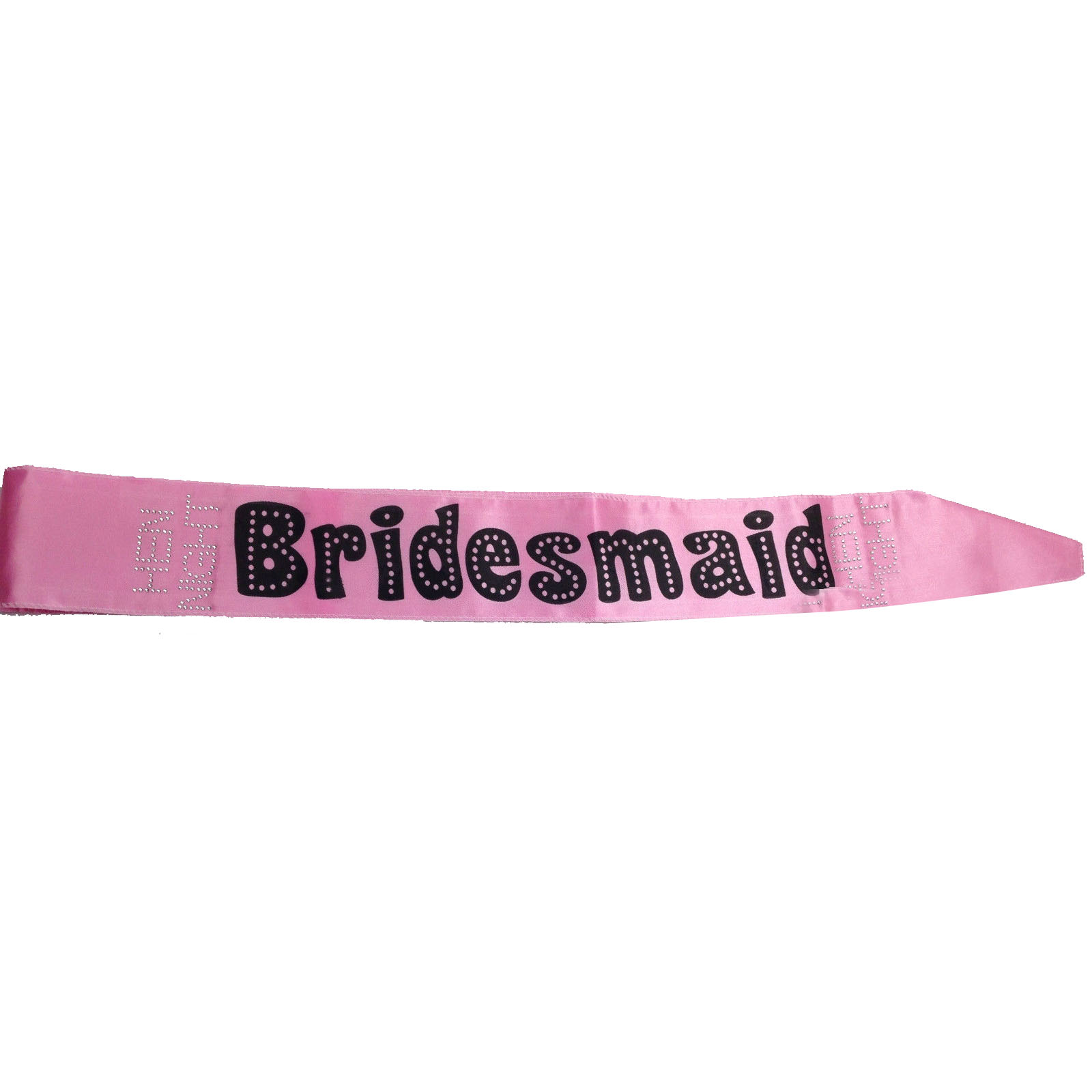 V563-BR-BTBSASH-BPNK-202503051520-00 HEN'S NIGHT SASH Party Girls Wedding Bridesmaid Bridal Bride To Be Satin Sashes - Bridesmaid (Pink) - Image 1