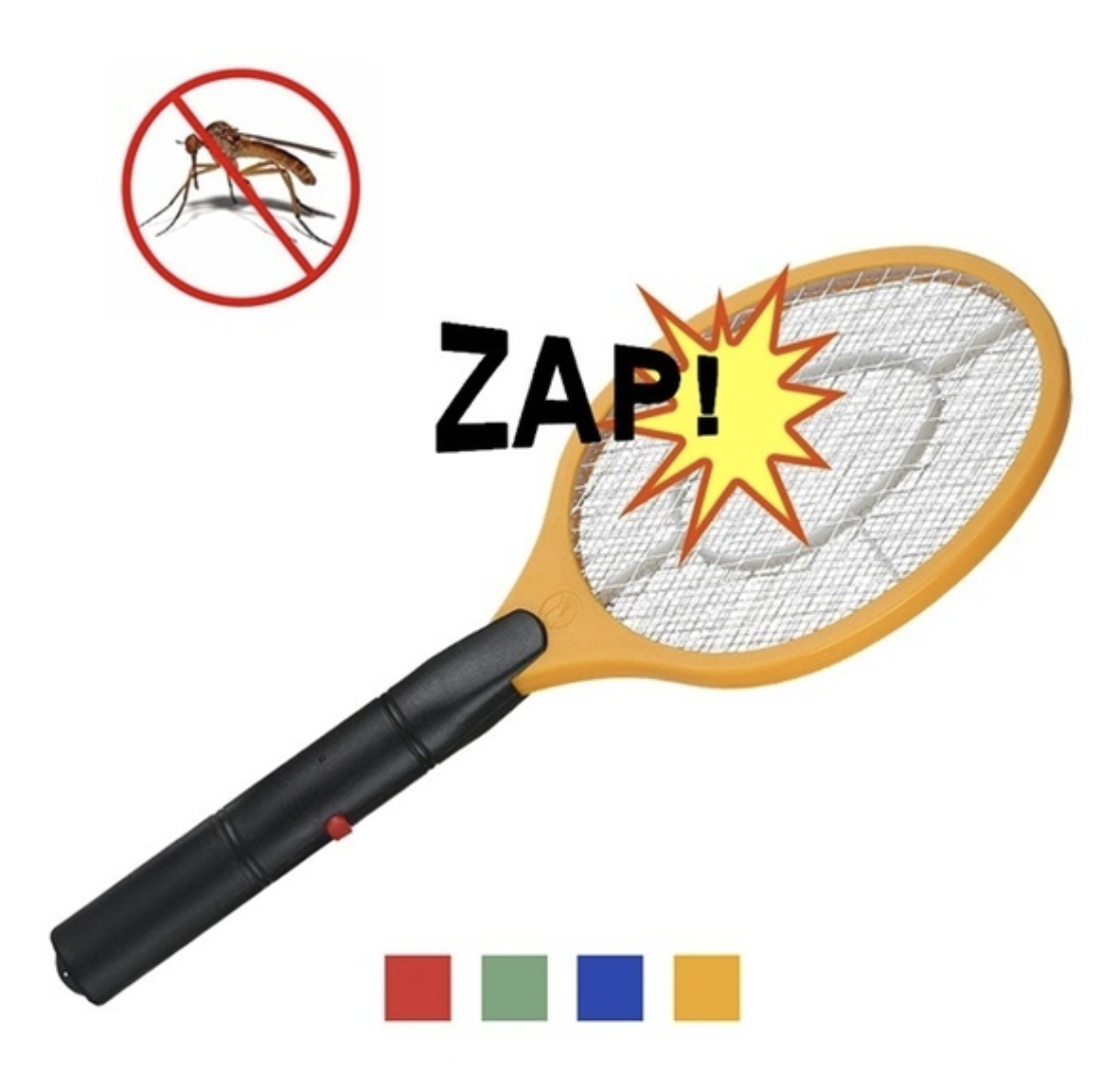 V563-BR-BUGZAPRRKT-2PCS-202503051531-00 2x BUG ZAPPER RACKET Fly Mosquito Pest Swatter Net Racquet Electric Insect Killer - Image 1
