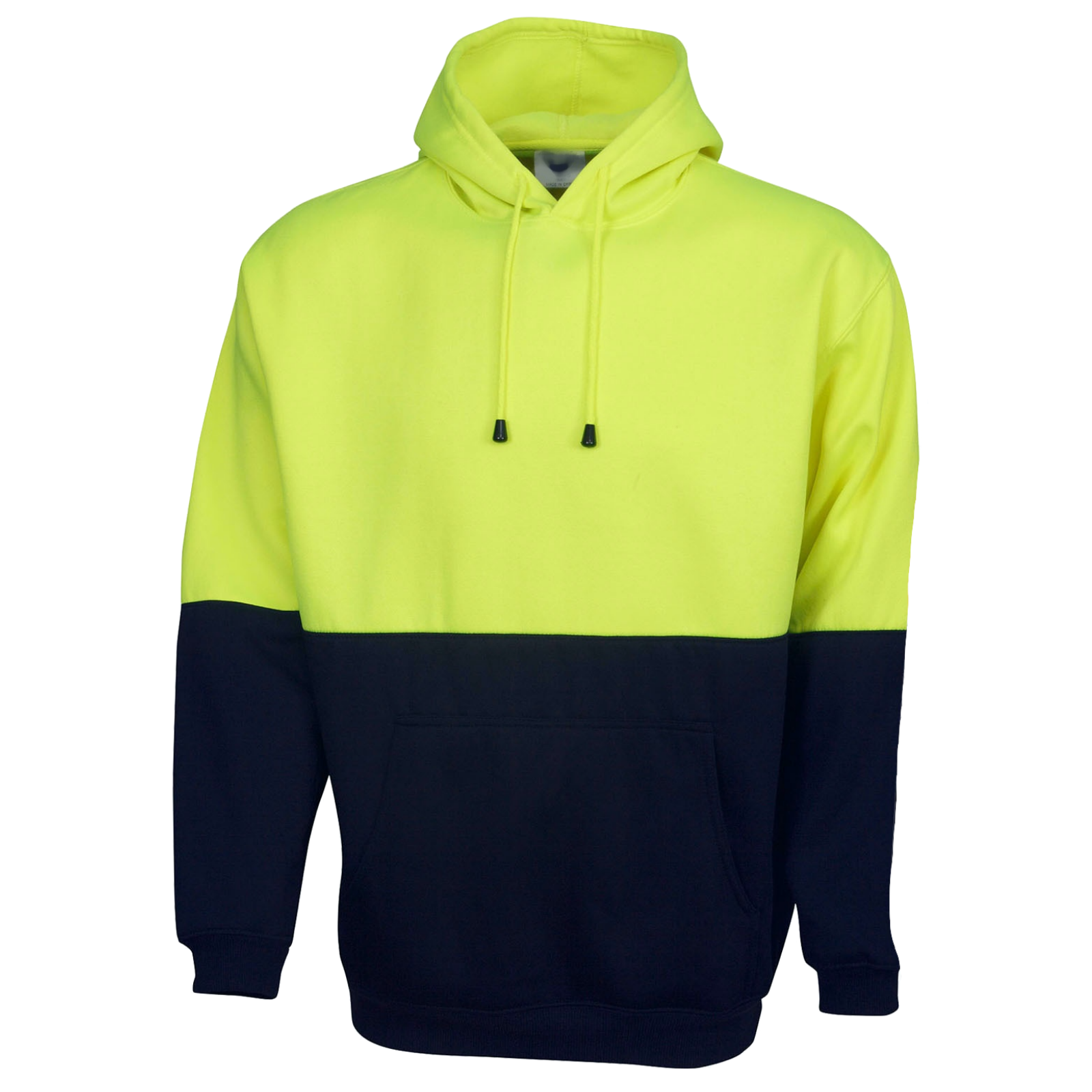 V563-BR-FLECHDIE-YLW-XXL-202503051516-00 HI VIS POLAR FLEECE HOODIE Jumper Safety Workwear Fleecy Jacket Unisex - Yellow - XXL - Image 1
