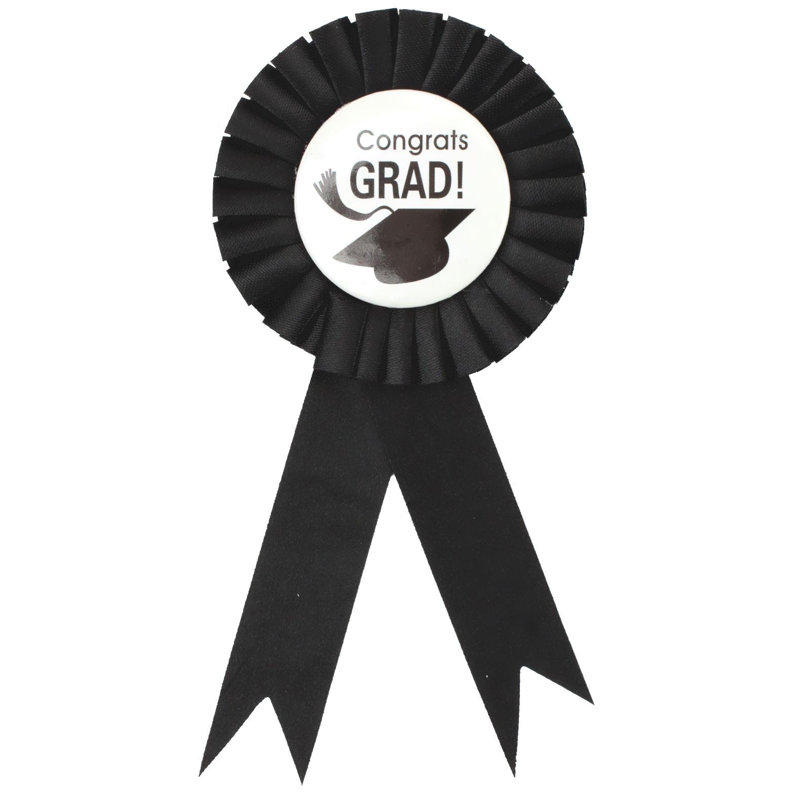 V563-BR-GRADRIBBON-BADGE-184676-00 GRADUATION RIBBON BADGE Grad Award Uni Rosette Fancy Dress Party University - Image 1