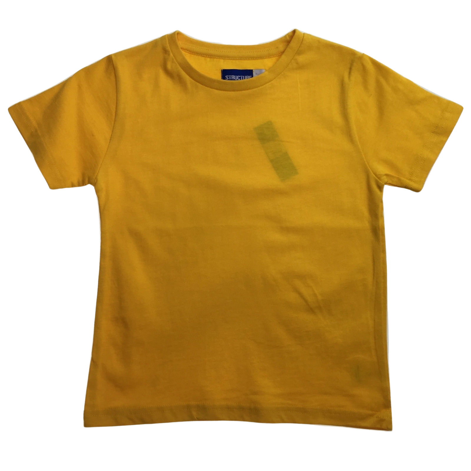 V563-BR-KDSPLAINTEE-GLD-4-202503051120-00 KIDS PLAIN T SHIRT Childrens Child 100% COTTON Boys Girls Basic Blank Tee Top - Gold - 4 - Image 1