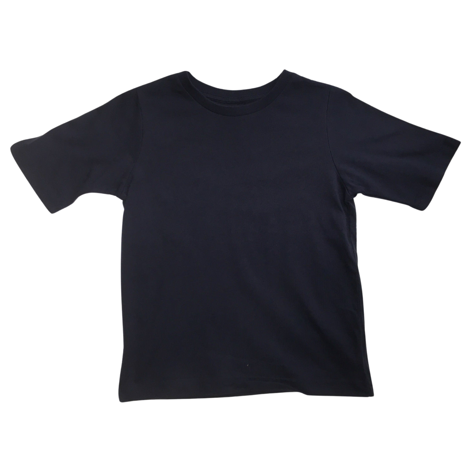 V563-BR-KDSPLAINTEE-NVY-5-202503051115-00 KIDS PLAIN T SHIRT Childrens Child 100% COTTON Boys Girls Basic Blank Tee Top - Navy - 5 - Image 1