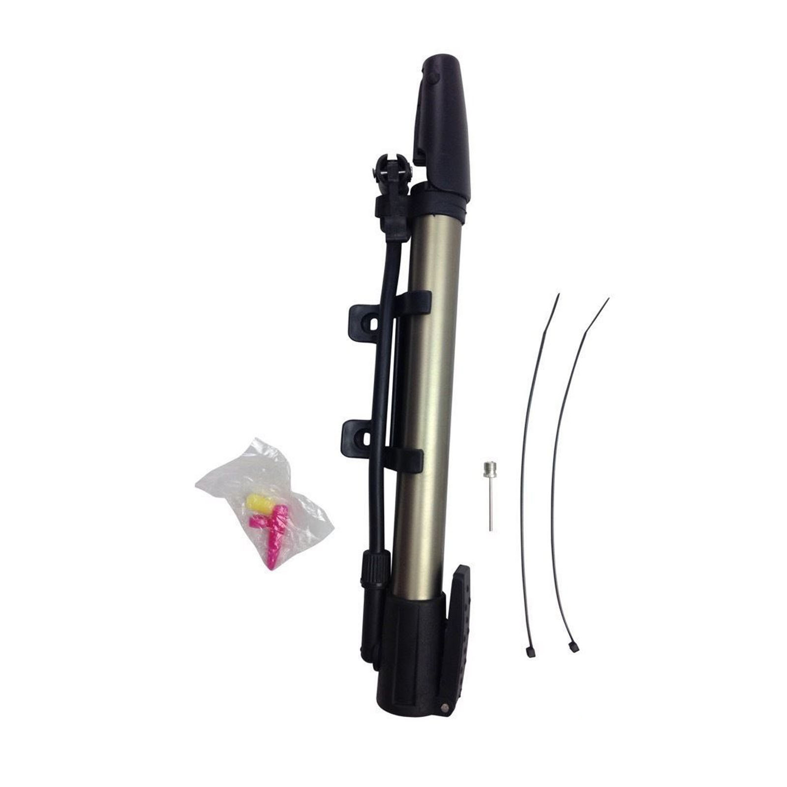 V563-BR-MINIBIKEPUMP-149833-00 MINI BICYCLE AIR PUMP Bike Hand Ball Inflator Portable Cycling Tyre Aluminium - Image 1