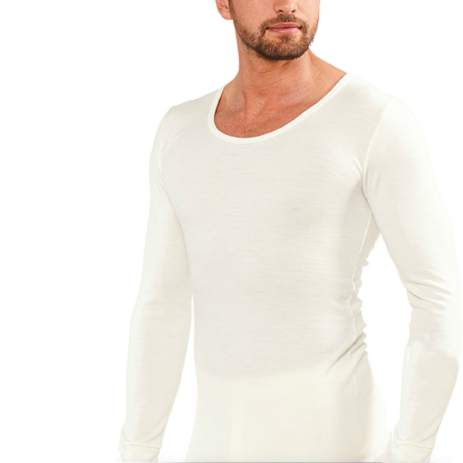 V563-BR-MWTOP-M95CM-202507031635-00 Mens THERMAL Long Sleeve Top Merino Wool Blend Underwear AUS MADE Thermals Warm - Medium (95cm) - Image 1