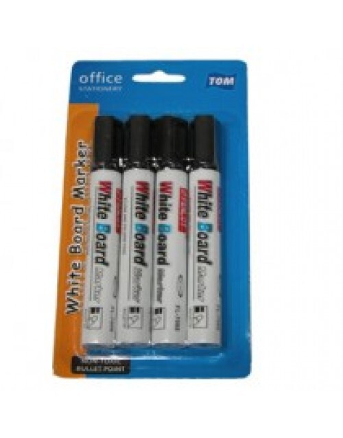 V563-BR-P305C-MARKER-202503051505-00 4 Pack White Board Marker Pens - Black - Image 1