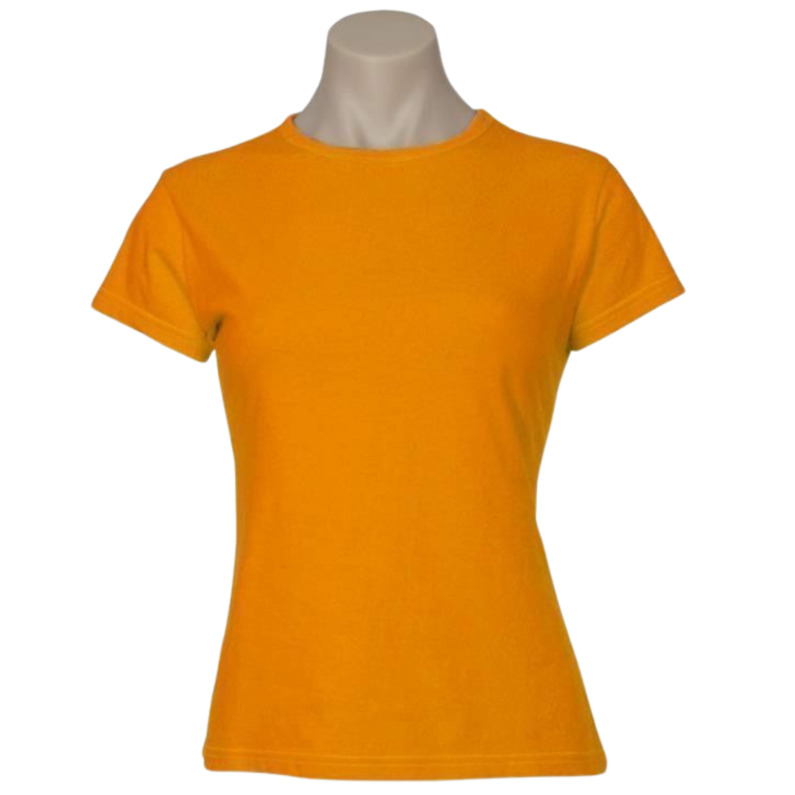 V563-BR-WSPSHRT-20-ORANGE-202503051730-00 Womens Plain Ladies T SHIRT 100% COTTON Basic Tee Casual Top Size 6-24 T-Shirt - Orange - 20 - Image 1
