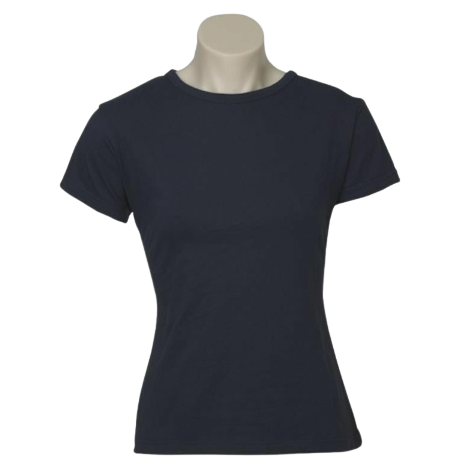 V563-BR-WSPSHRT-6-NBLUE-202503051736-00 Womens Plain Ladies T SHIRT 100% COTTON Basic Tee Casual Top Size 6-24 T-Shirt - Navy Blue - 6 - Image 1