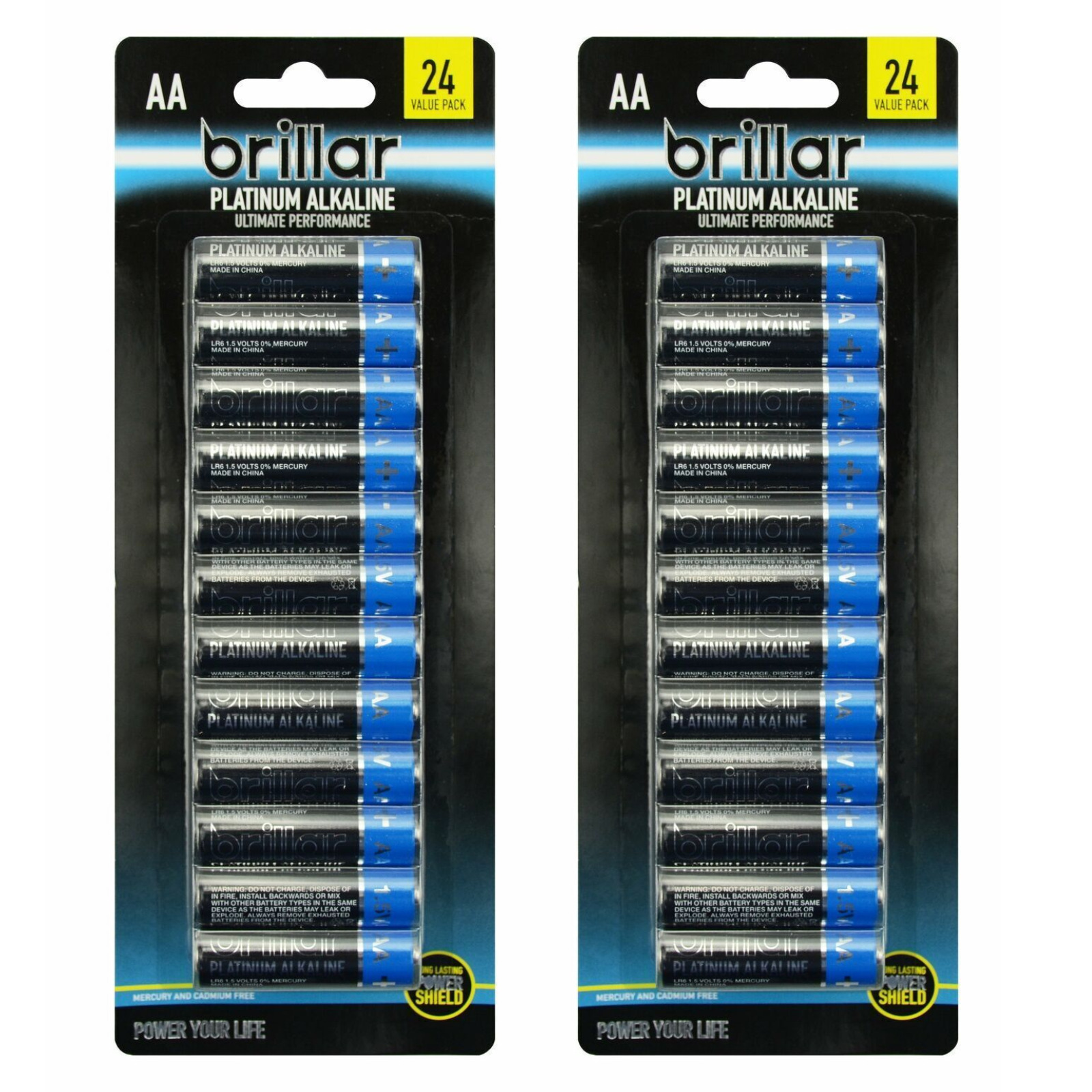 V563-BR0063_2X-202503072105-00 2 Packs of 24 Brillar AA Platinum Alkaline Batteries Long Lasting Power Home - Image 1