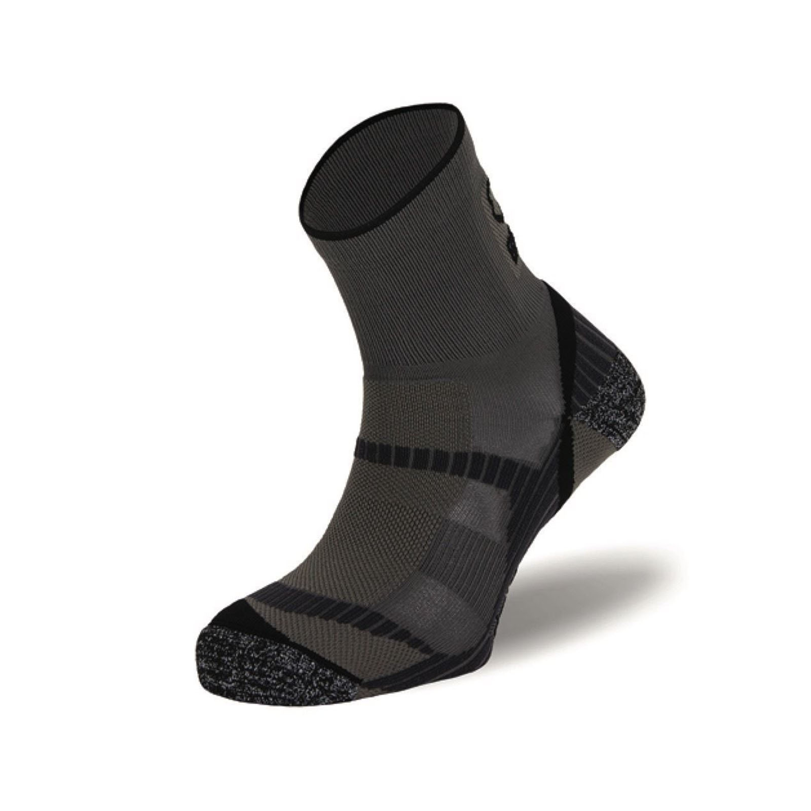 V563-BRBL-ATLASSOX-GRY_BLK-S-202503072105-00 BRBL Atlas Socks Hiking Trekking Trail Run Outdoor Camping MADE IN ITALY Crew - Grey/Black - S - Image 1