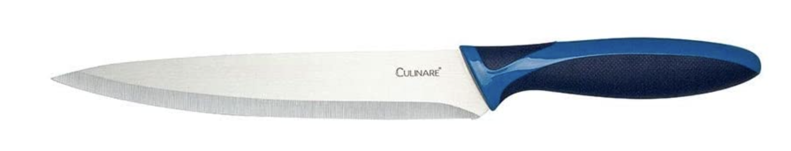 V563-C33014-CARVING-205167-00 19.5cm Culinare Stainless Steel Carving Knife With Blue Blade Cover - Image 1