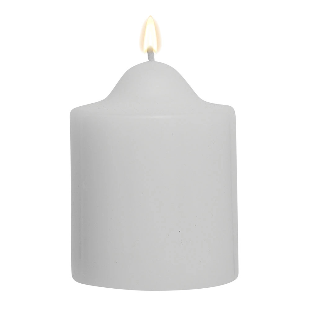 V563-CH510-48PCS-204621-00 48x Premium Church Candle Pillar Candles White Unscented Lead Free 24Hrs - 5*10cm - Image 1