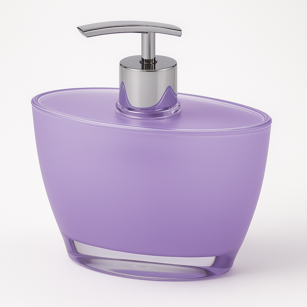 V563-CHB6629SN-PURPLE-202506091108-00 Oval Hand Pump Soap & Lotion Dispenser Empty Bottle in Purple - Image 1