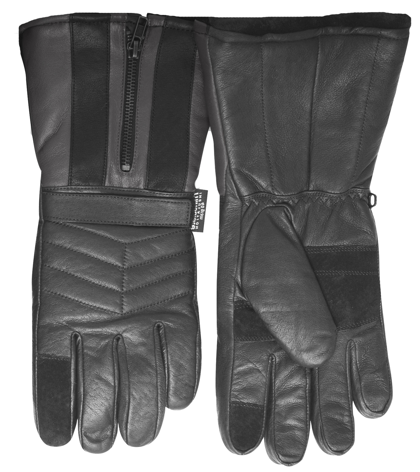 V563-DENTS-75-0014-BLK-M-202502241932-00 3M Winter Motorbike Bike Waterproof Gloves Leather Motor Bicycle Motorcycle - Black - M - Image 1
