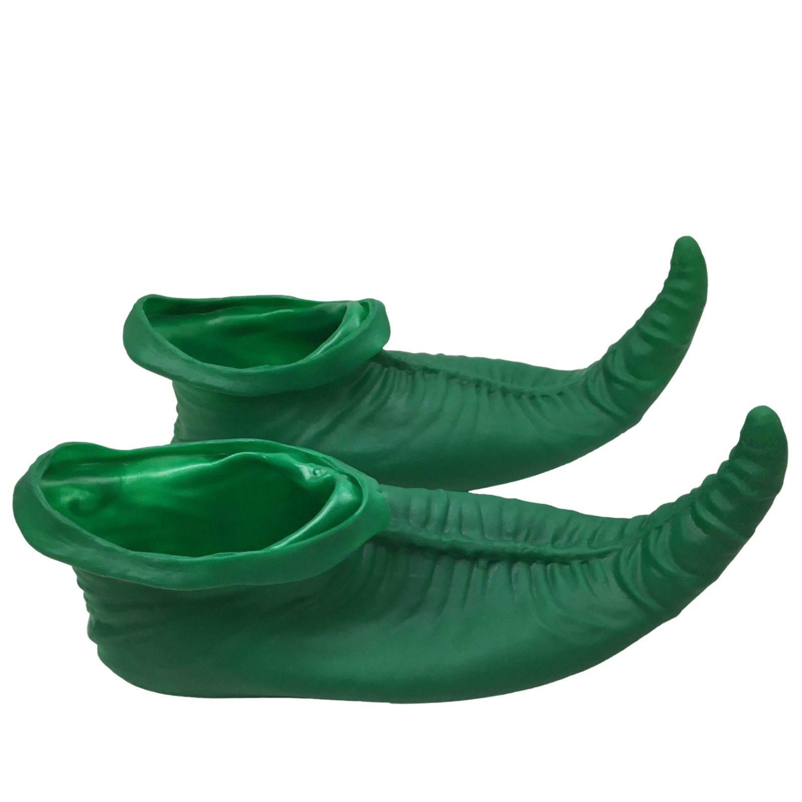 V563-ELFSHOES-GREEN-202503051545-00 ELF SHOES Christmas Costume Elves Latex Dress Up Party Xmas St Patricks Day Boots - Green - Image 1