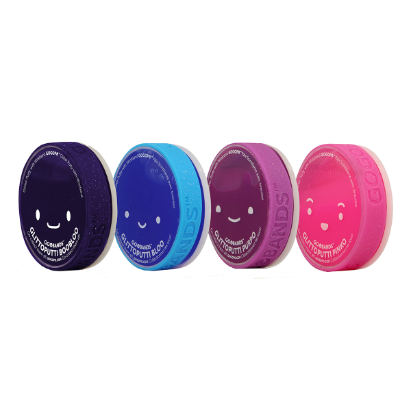 V563-GP078_1PC-210858-00 1PC GLITTOPUTTI Arm Bands Silicone Slime Wristband w Tub - Assorted Colours - Image 1