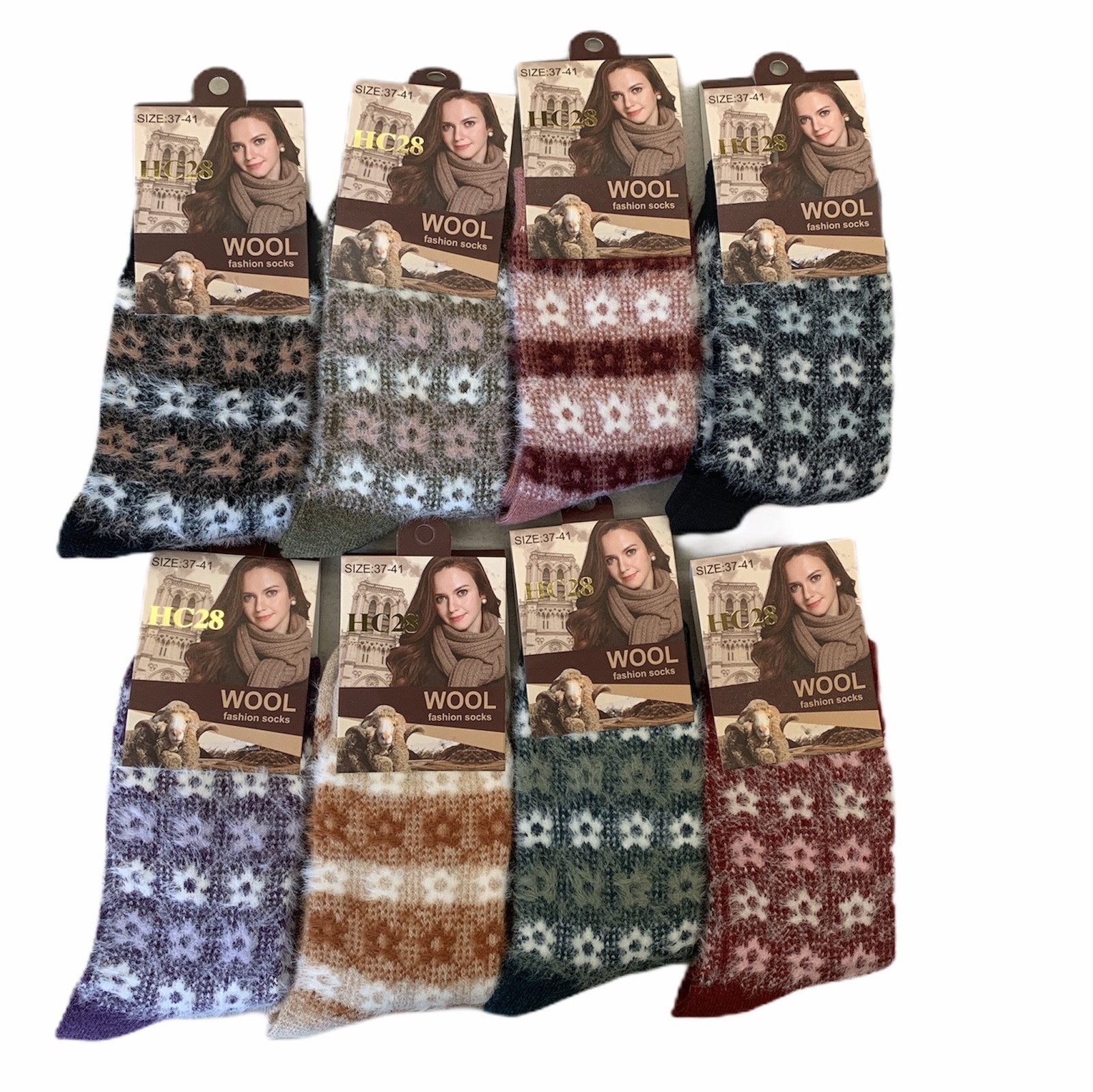 V563-HC28-37_41-12PAIRS-202503030900-00 12 Pairs Womens Angora Wool Socks Extra Warm Winter Thermal Soft Ski - Image 1