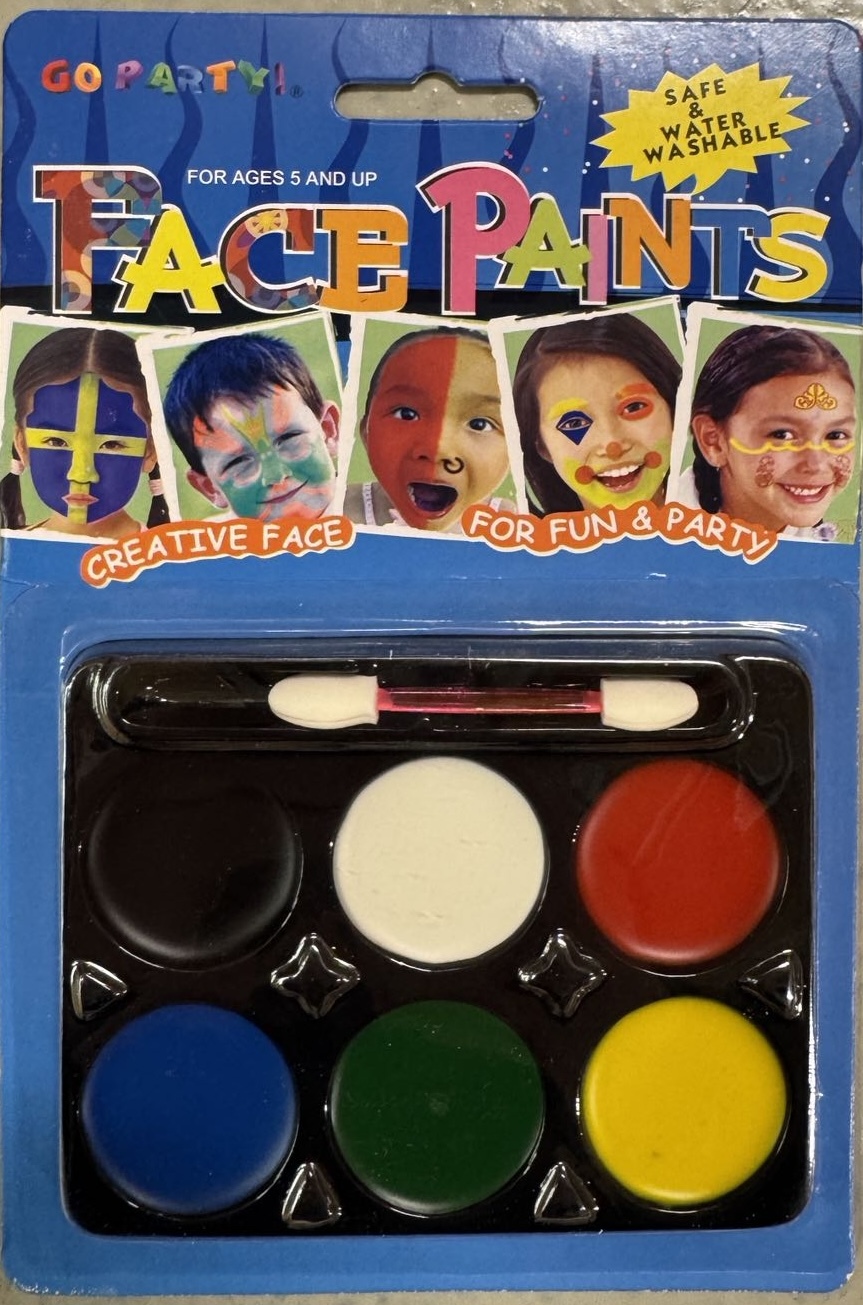 V563-KD05575-184643-00 FACE PAINT Costume Party Non-Toxic Palette Clown Dress Up Make Up Halloween - Image 1