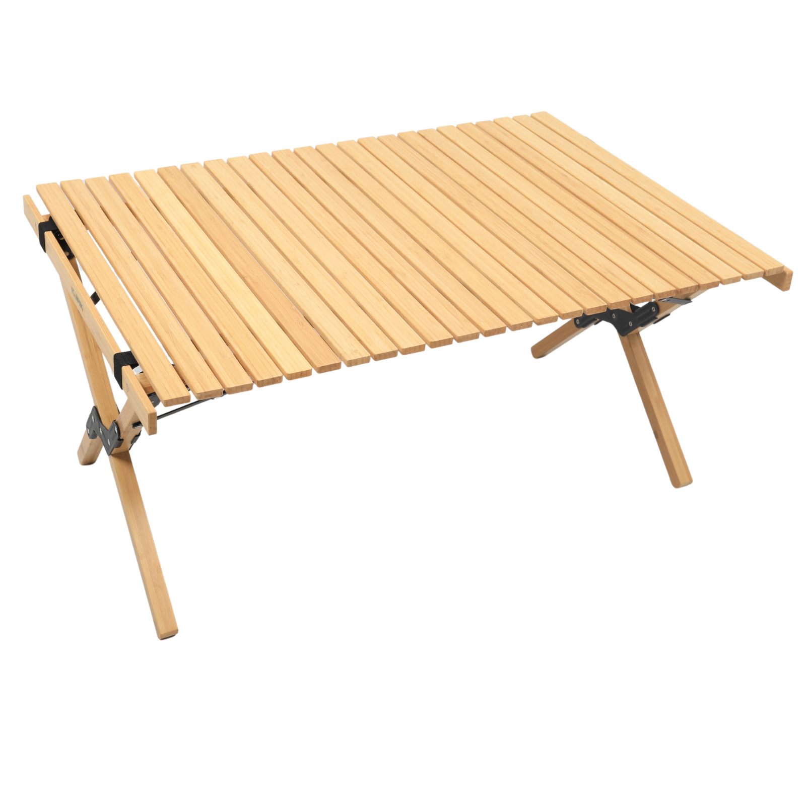 V563-MD-020MN-208963-00 Folding Camping Table Bamboo Roll Up Portable Outdoor Picnic BBQ Desk Beach - Image 1