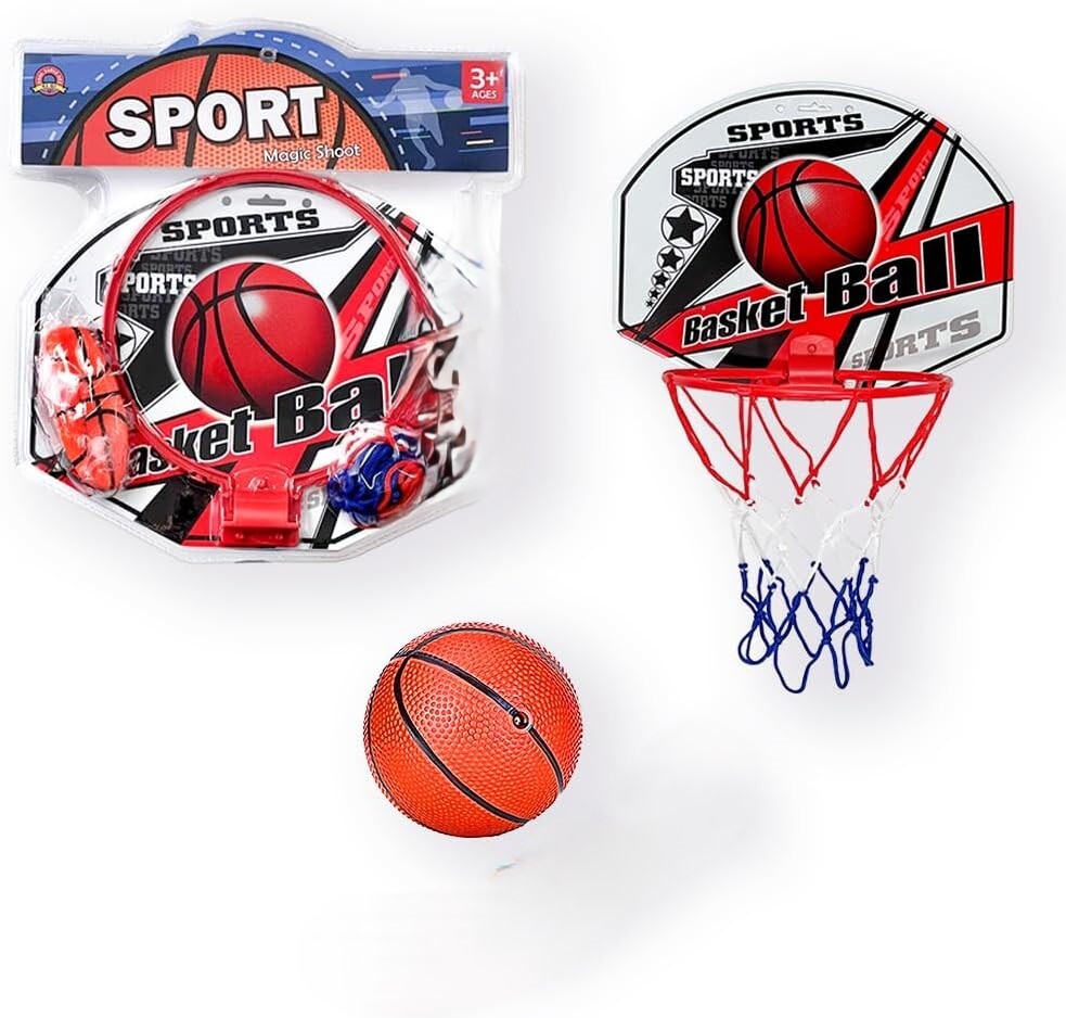 V563-MS269-2-202506241241-00 Mini Basketball Hoop Ring Kids Toy Children Door Indoor Hang Backboard - Image 1