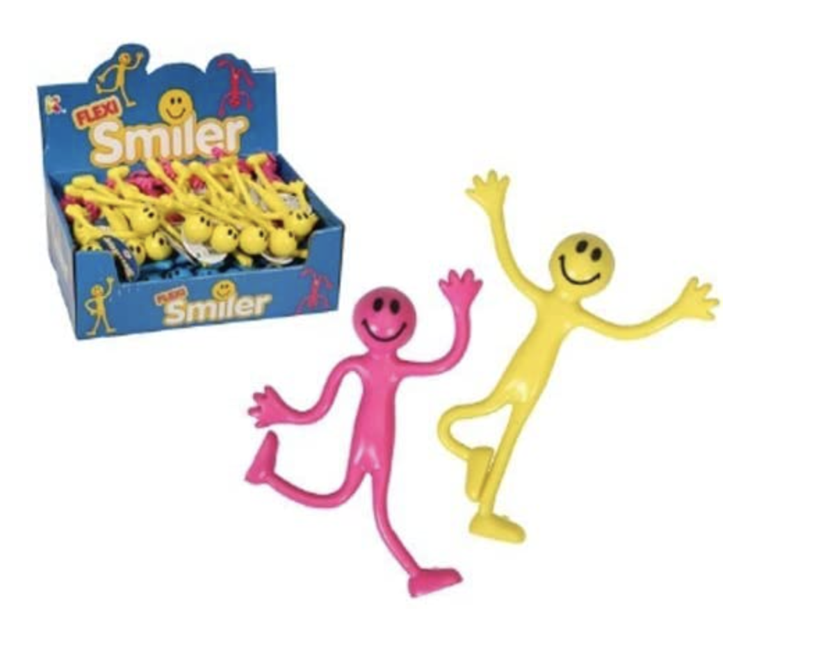 V563-NV152-3PCS-202503051546-00 3x Bendy Smiley Man - Assorted - Image 1