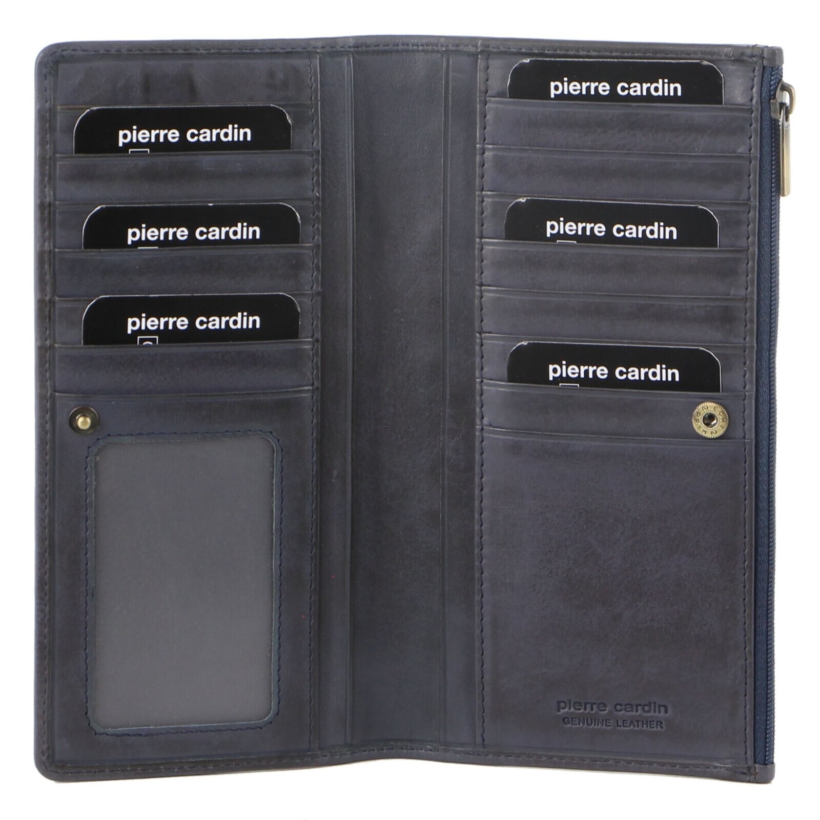 V563-PC-3351-TEAL-174194-00 Pierre Cardin Perforated Leather Ladies Handy Travel Wallet - Teal - Image 1