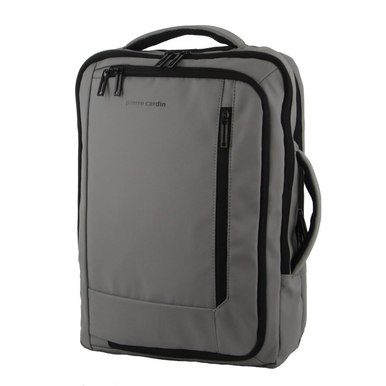 V563-PC3623-GREY-215821-00 Pierre Cardin Backpack 15" Laptop Bag Briefcase Built-in USB Port Travel - Grey - Image 1