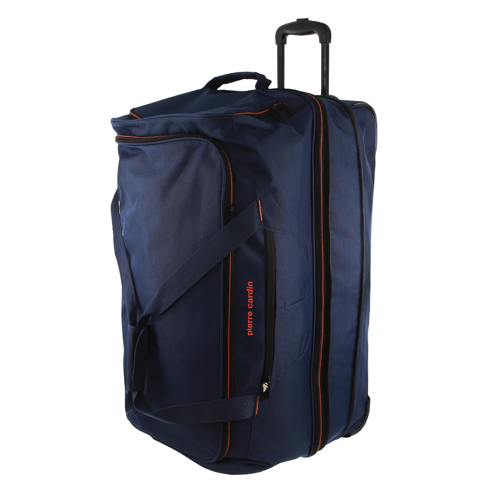 V563-PC3767-NAVY-197246-00 Pierre Cardin Trolley Bag Large Soft Travel Luggage Wheeled Duffle 82 Cm - Navy - Image 1