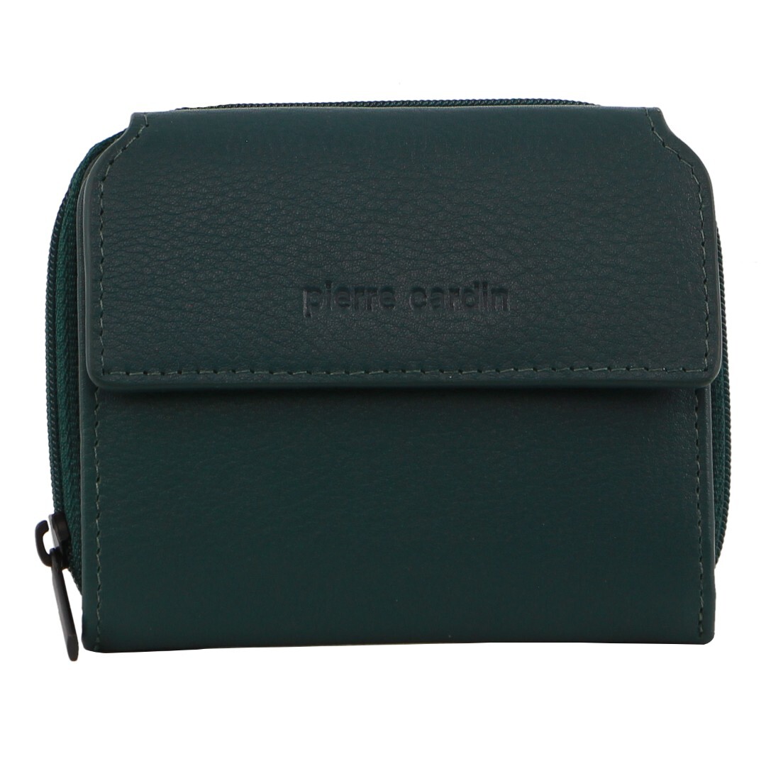 V563-PC3908-ZIRKON-202506020832-00 Pierre Cardin Leather Ladies Tri-Fold Tab Zip-Around Wallet - Zirkon - Image 1