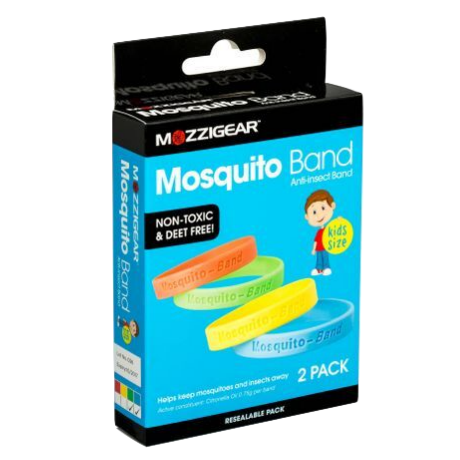 V563-R1035-202506020831-00 Mozzigear Mosquito Kids Wrist Band Repellent Camping Hiking Non-Toxic Childrens 2pk - Image 1