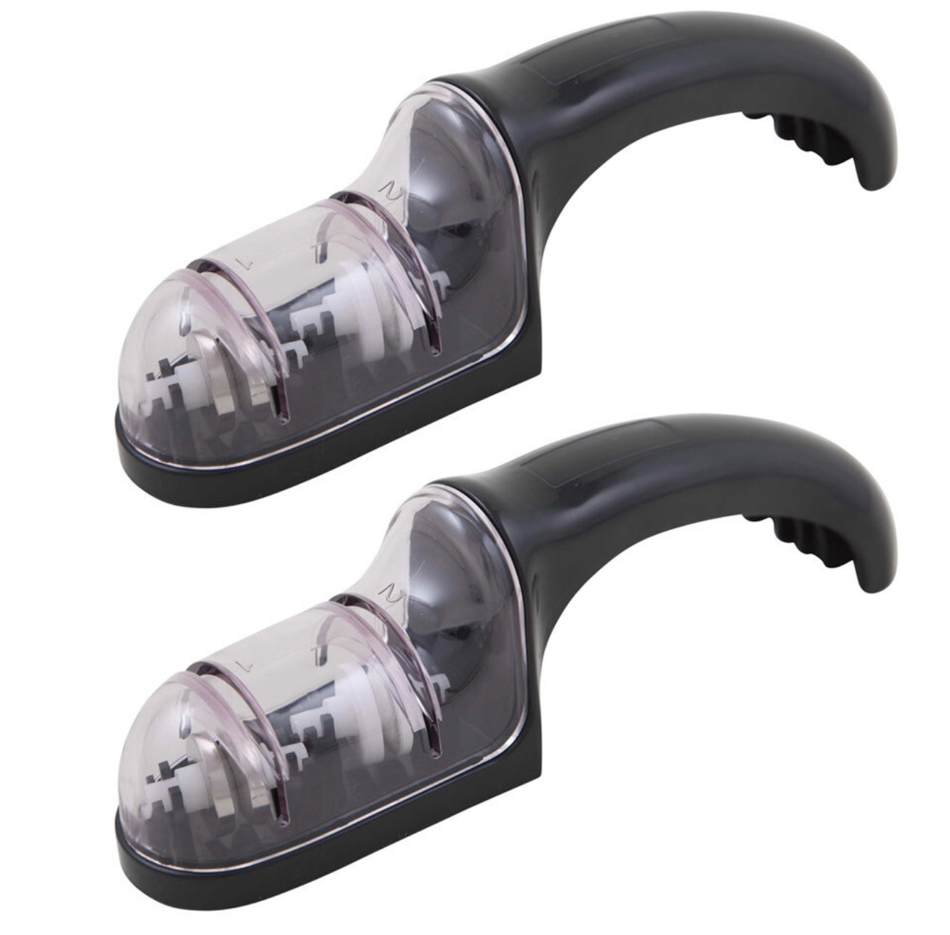 V563-SAV-0752-2PCS-190129-00 2x Savannah 19cm Duo Roll Knife Sharpener Knives Sharpening Diamond Steel Black - Image 1