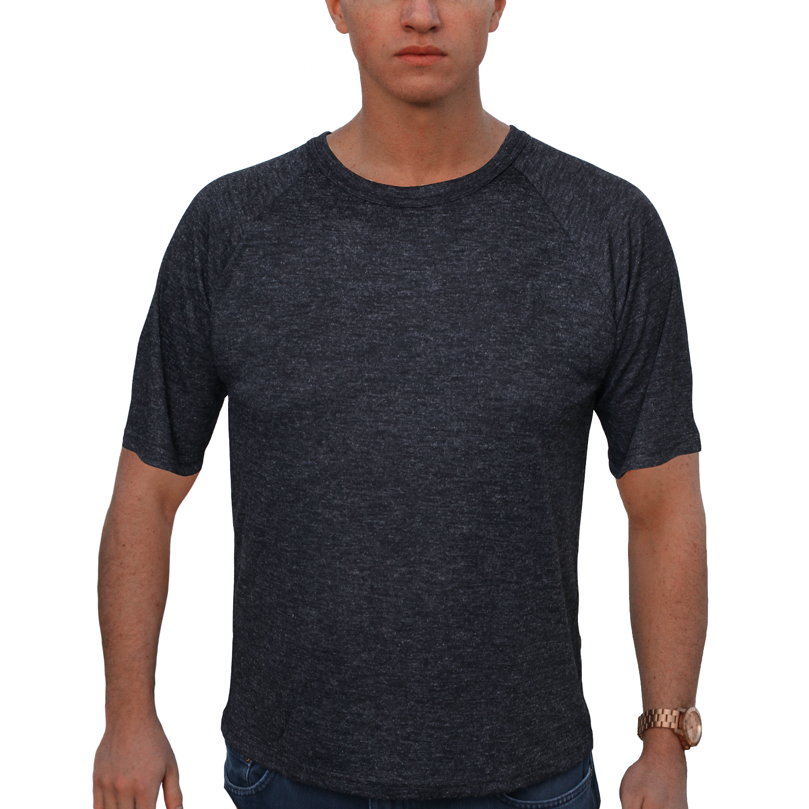 V563-SI-060-BLACK-XL-202503030930-00 Mens Merino Wool Blend Short Sleeve Thermal Top Underwear Thermals Base Layer - Black - XL - Image 1