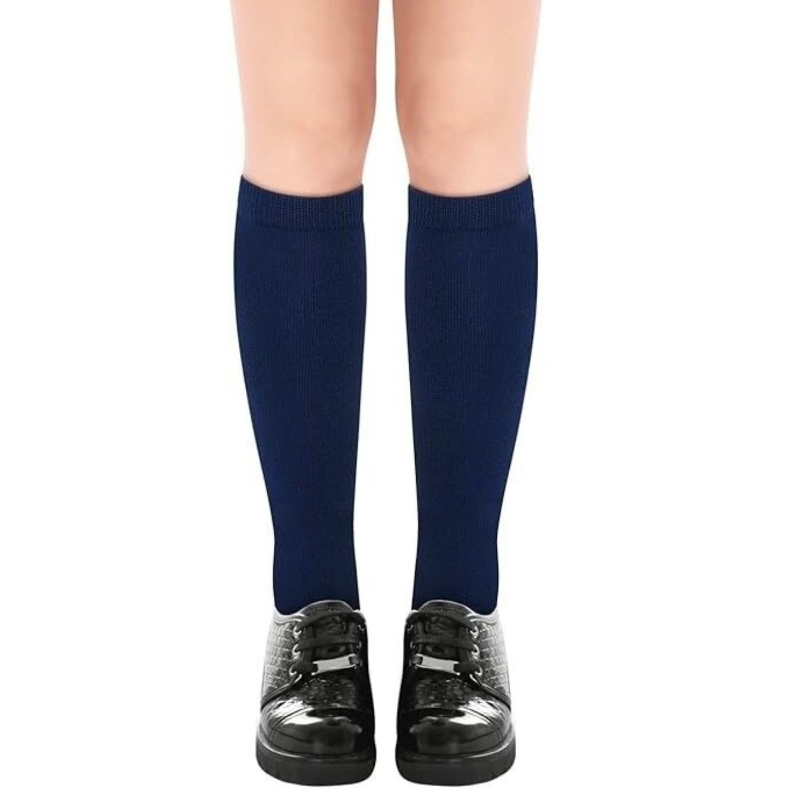 V563-TAG4SCHOOL-NAVY-9-12-202503252035-00 1x Pair School Uniform Knee High Socks Cotton Rich Girls Boys Kids - Navy - 9-12 (5-8 Years Old) - Image 1