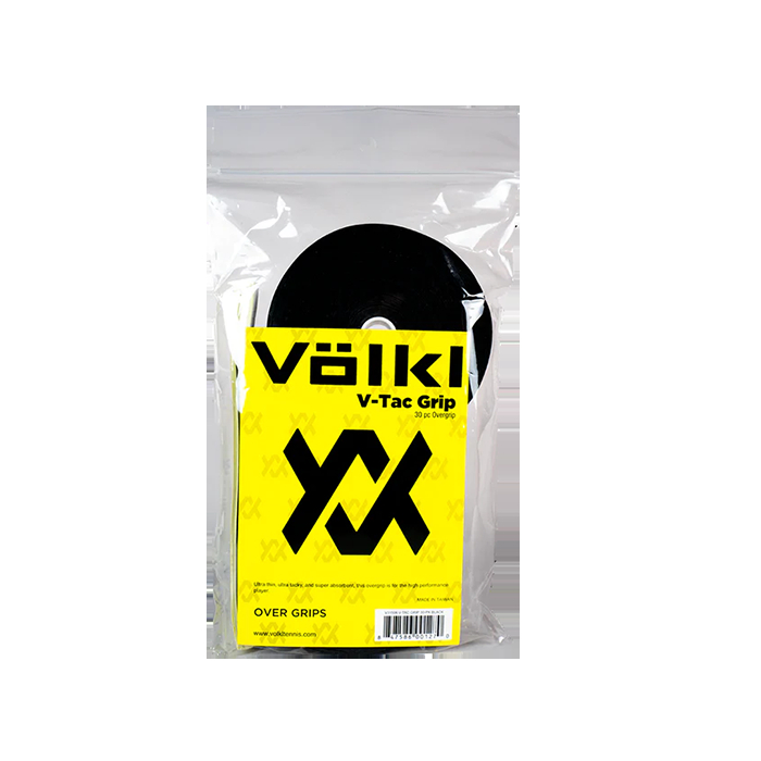 V563-TAVVTBK30-167757-00 Volkl V-Tac Overgrip Bulk Tennis Badminton Squash Over Grip - Black (30 Pack) - Image 1