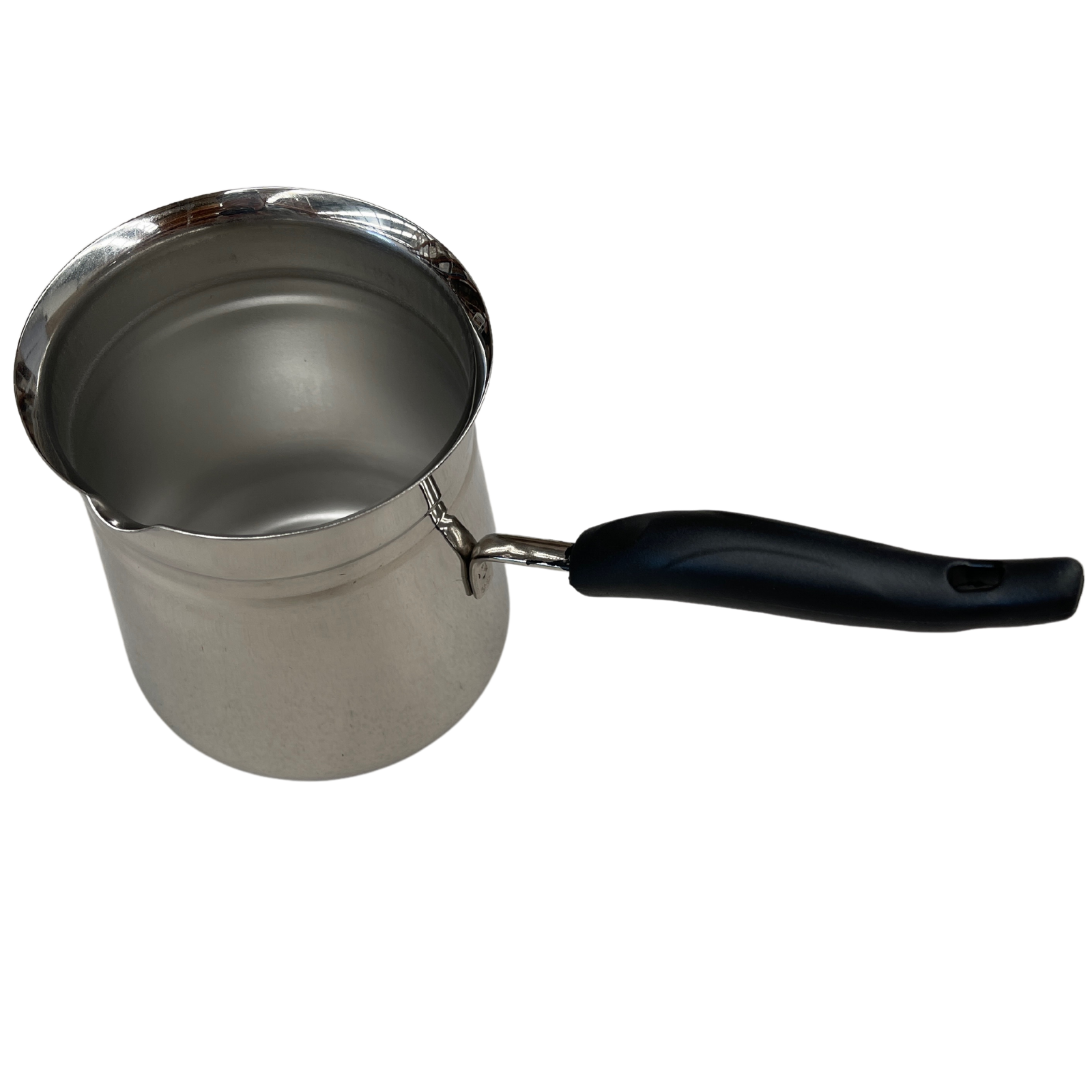 V563-TURKISHPOT-204953-00 1.2L TURKISH COFFEE POT Milk Warmer Jug w Handle STAINLESS STEEL - Image 1